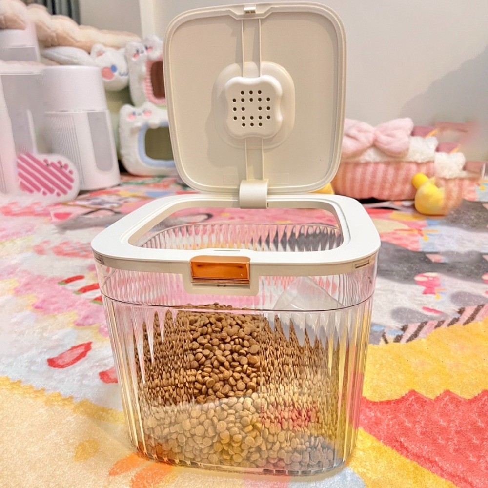 Food Storage No Plastic - Flip Kapaklı Köpek Maması Saklama Kabı