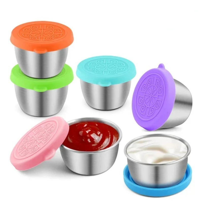 Silicone Stretch Lid - 6 adet/takım 304 Paslanmaz Çelik Daldırma