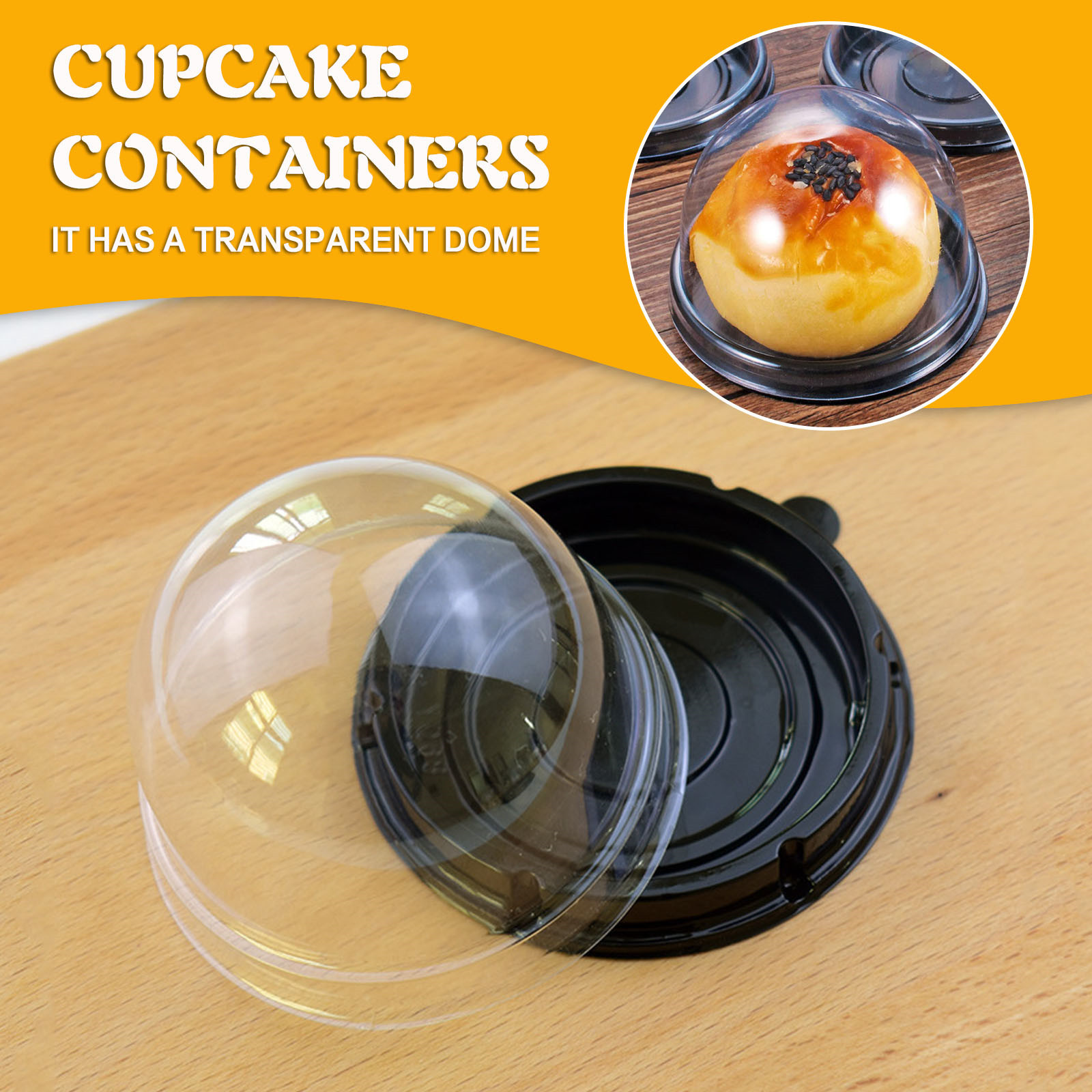 Egg Storage Holder - Kek Kutusu Konteyner Tutucu Yuvarlak Plastik