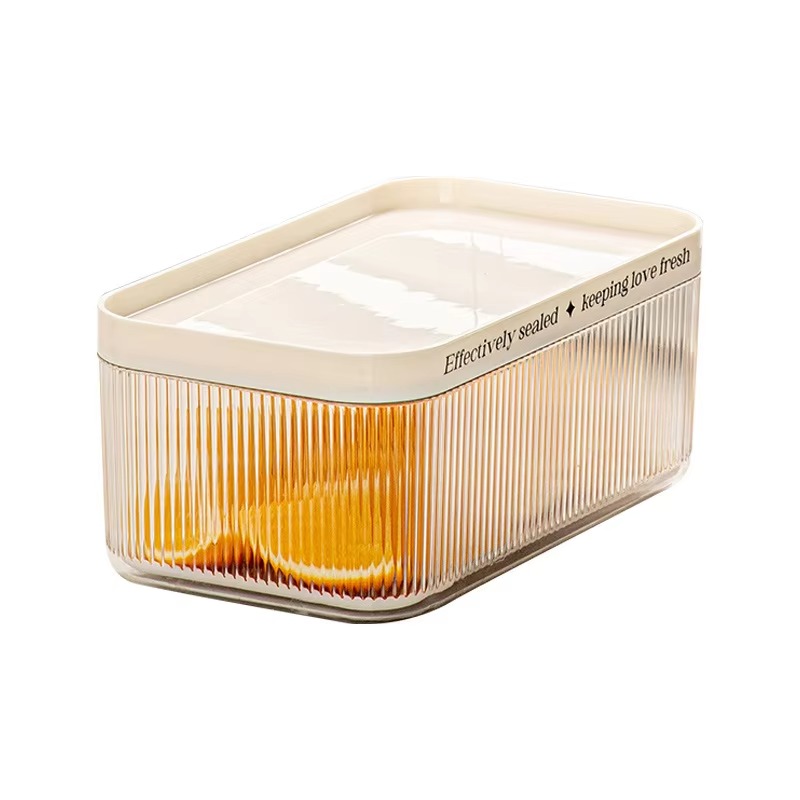 Food Storage No Plastic - İstiflenebilir Plastik Dikdörtgen PET Buzdolabı Düzenleyici