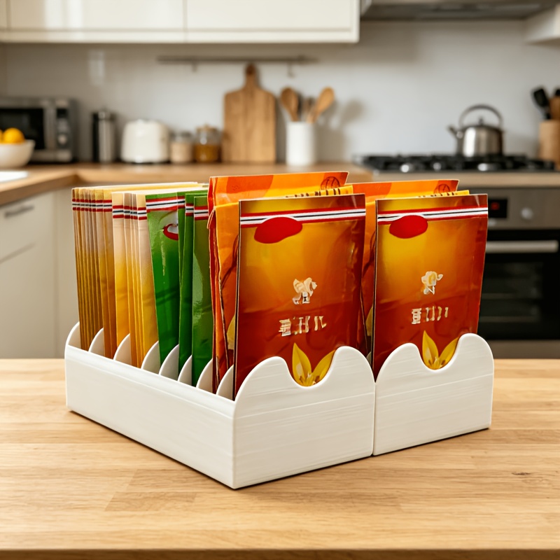 Food Storage No Plastic - 8 Bölmeli Mutfak Baharat Paketi Düzenleyici,