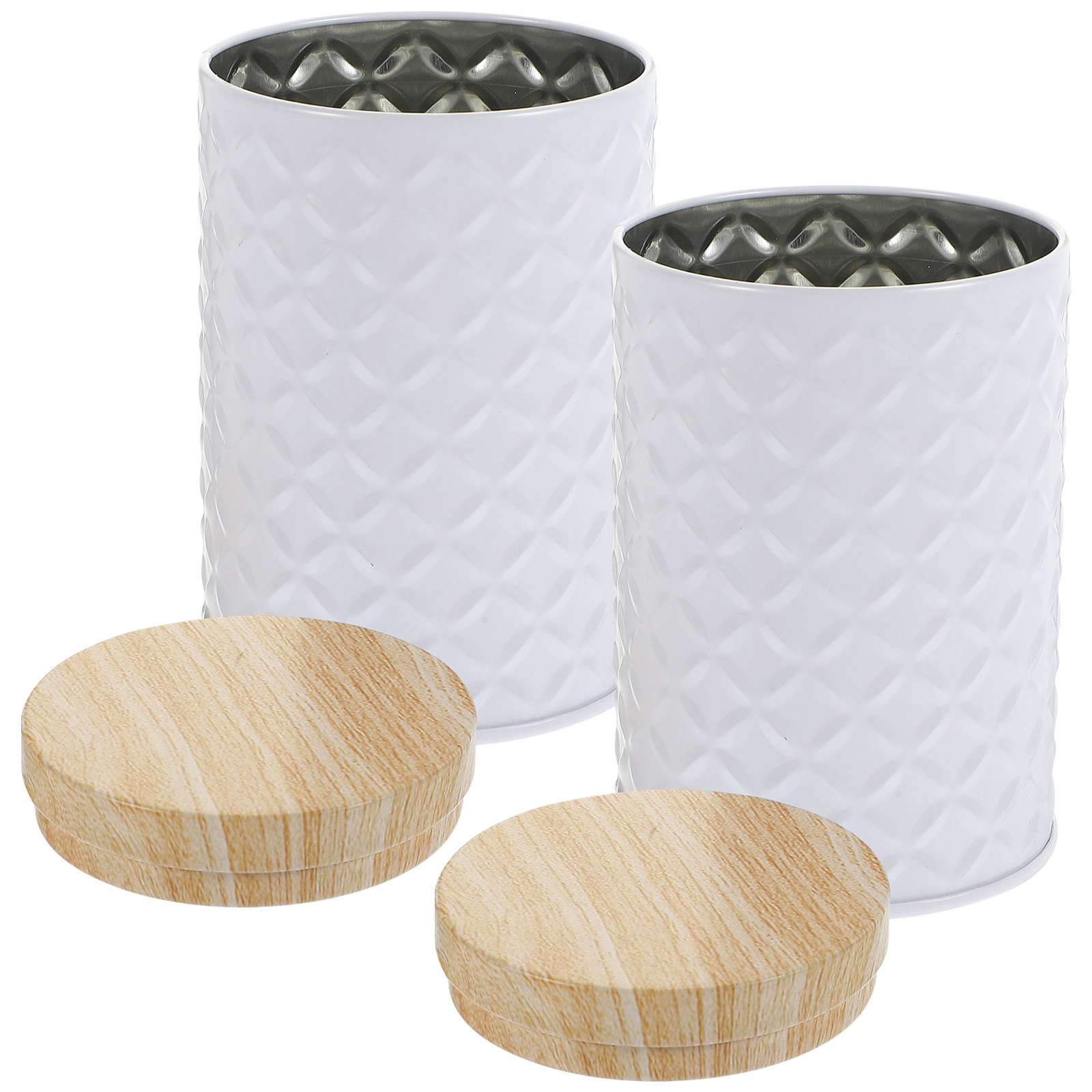 Food Storage Jars Airtight - 2 Adet Gıda Sınıfı Teneke Saklama