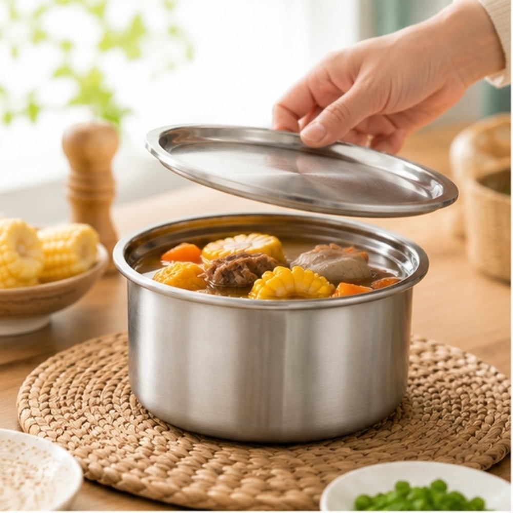 Food Storage Heat - 304 Paslanmaz Çelik Kapaklı Ramekin, Buharda