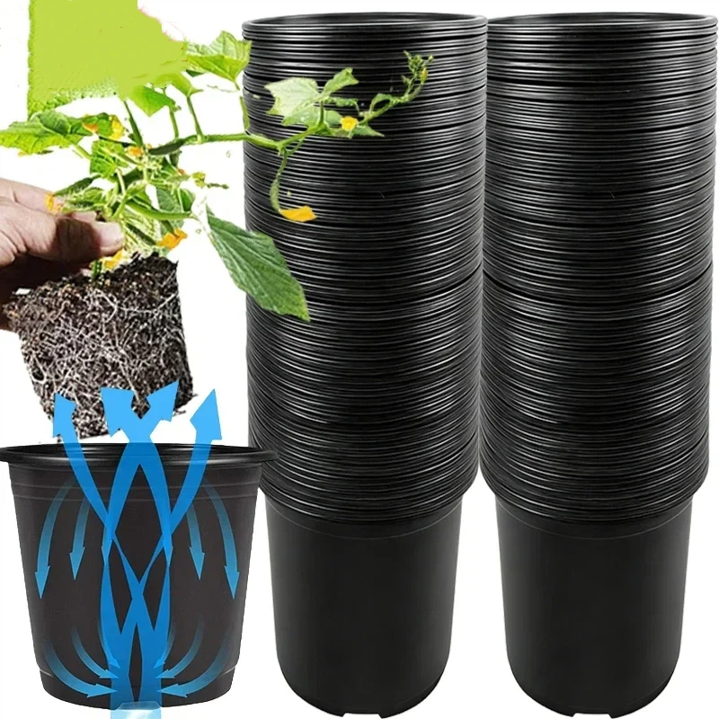 Food Storage Plants - Siyah Nefes Alabilen Fide Saksıları Plastik
