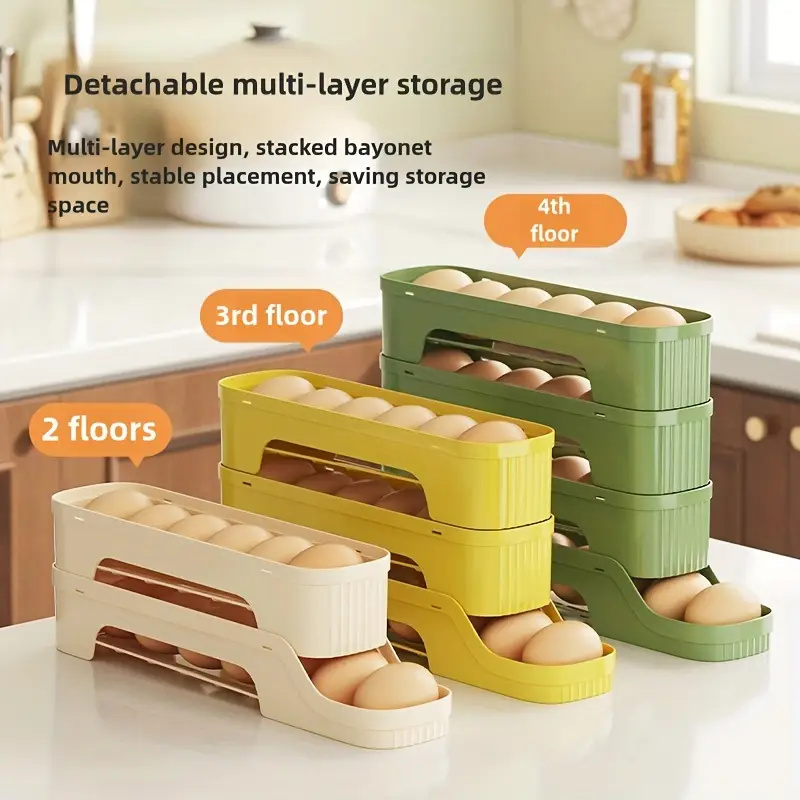 Egg Storage Holder - 1 Adet Ayrılabilir Haddeleme Yumurta Tutucu,