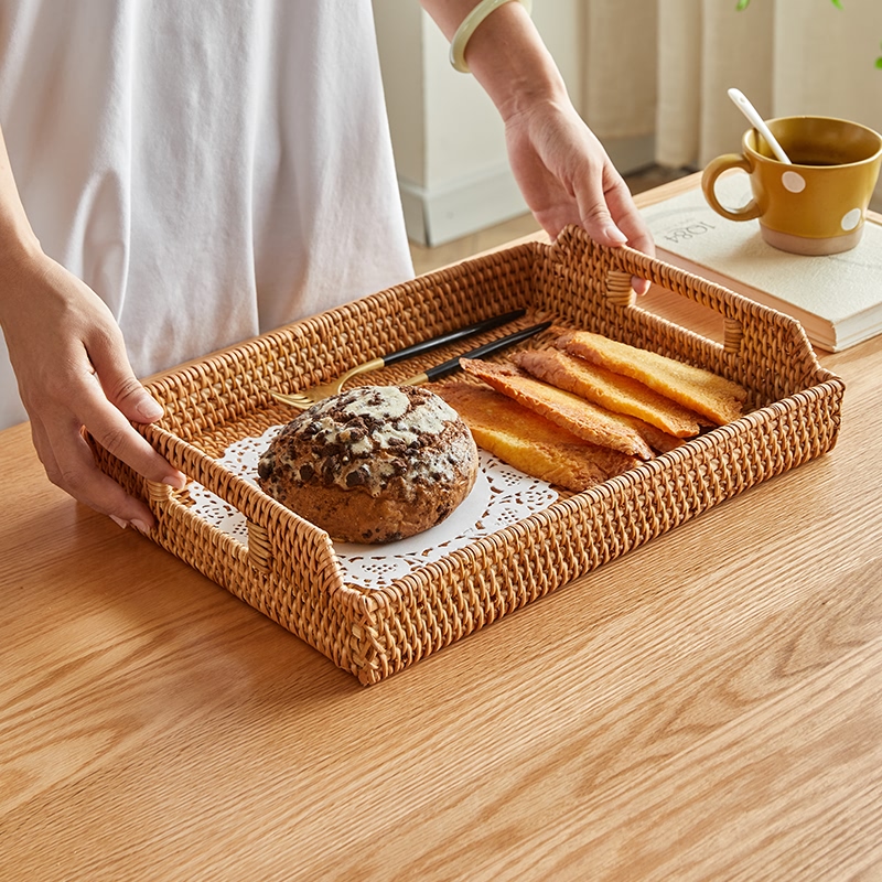 Food Storage In Plants - Dikdörtgen Hasır Tepsi Piknik Sepeti Ekmek