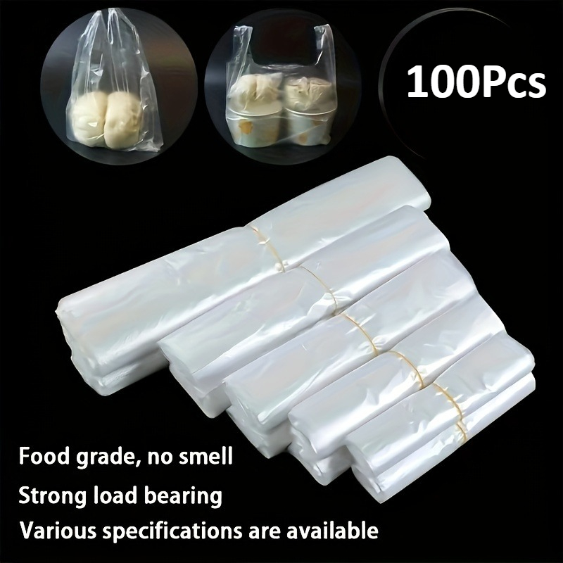 Food Storage Bag - 100 Adet Mini Şeffaf Tek Kullanımlık