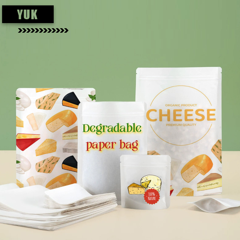 Food Storage In Plants - Özelleştirilmiş Biyobozunur Kraft Kağıt Fermuarlı Poşetler,