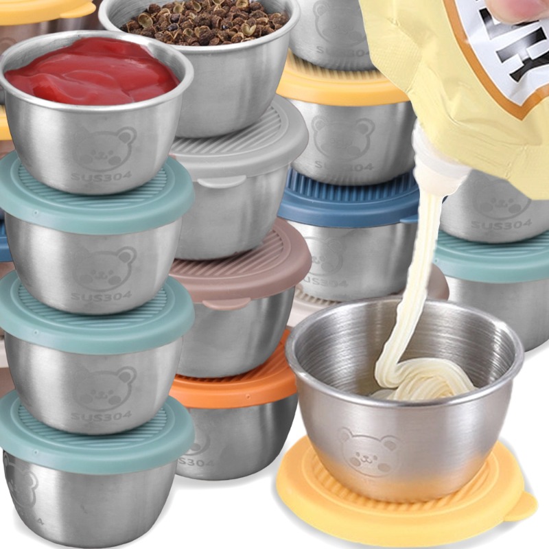 Silicone Stretch Lid - 10/1 adet 50ml sızdırmaz paslanmaz çelik