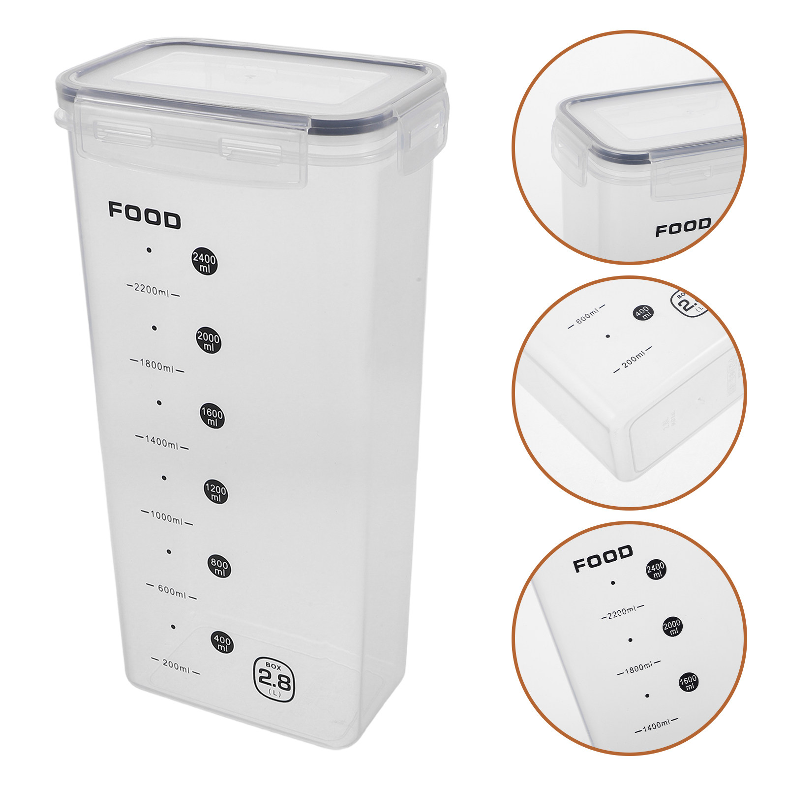 Food Storage Jars Airtight - 2 Adet Şeffaf Tahıl Saklama Kabı