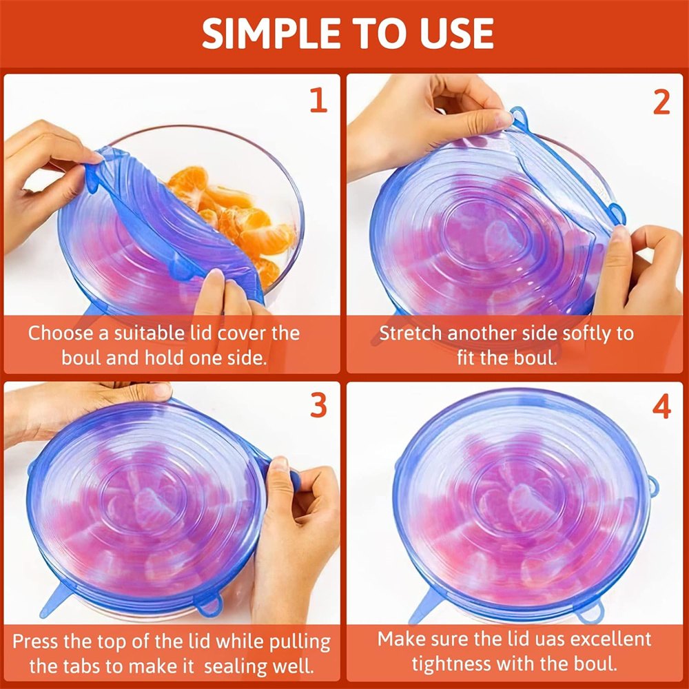 6 adet gıda sınıfı silikon kor - Silicone Stretch Lid incelemesi ve fiyatı