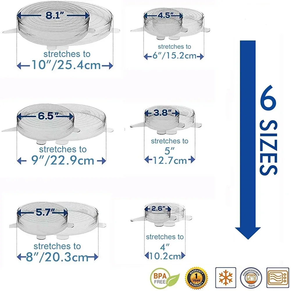 Evrensel mutfak eşyası kapak m - Silicone Stretch Lid incelemesi ve fiyatı