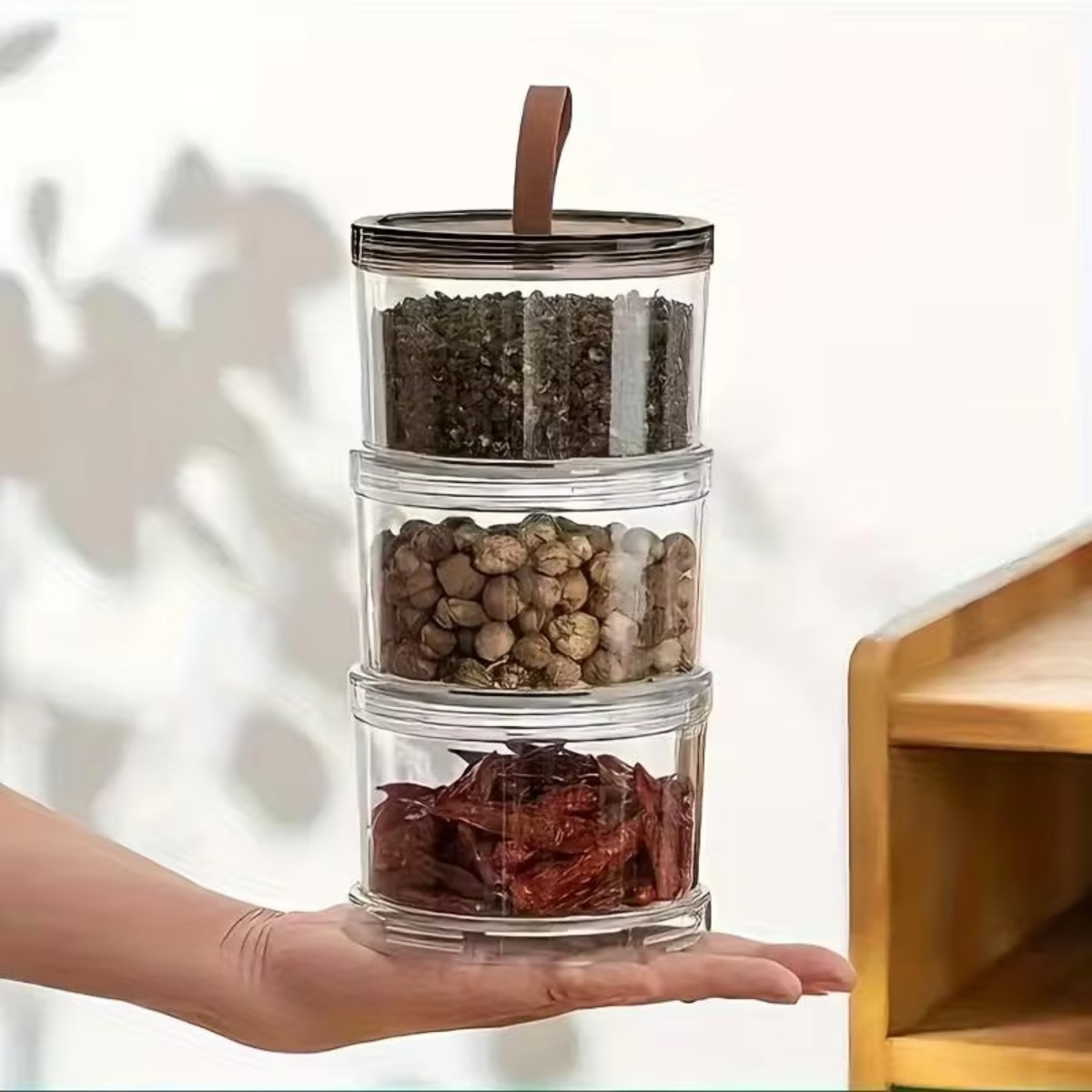 3 Katmanlı Yuvarlak El Tipi Ba - Food Storage Jars & Containers incelemesi ve fiyatı