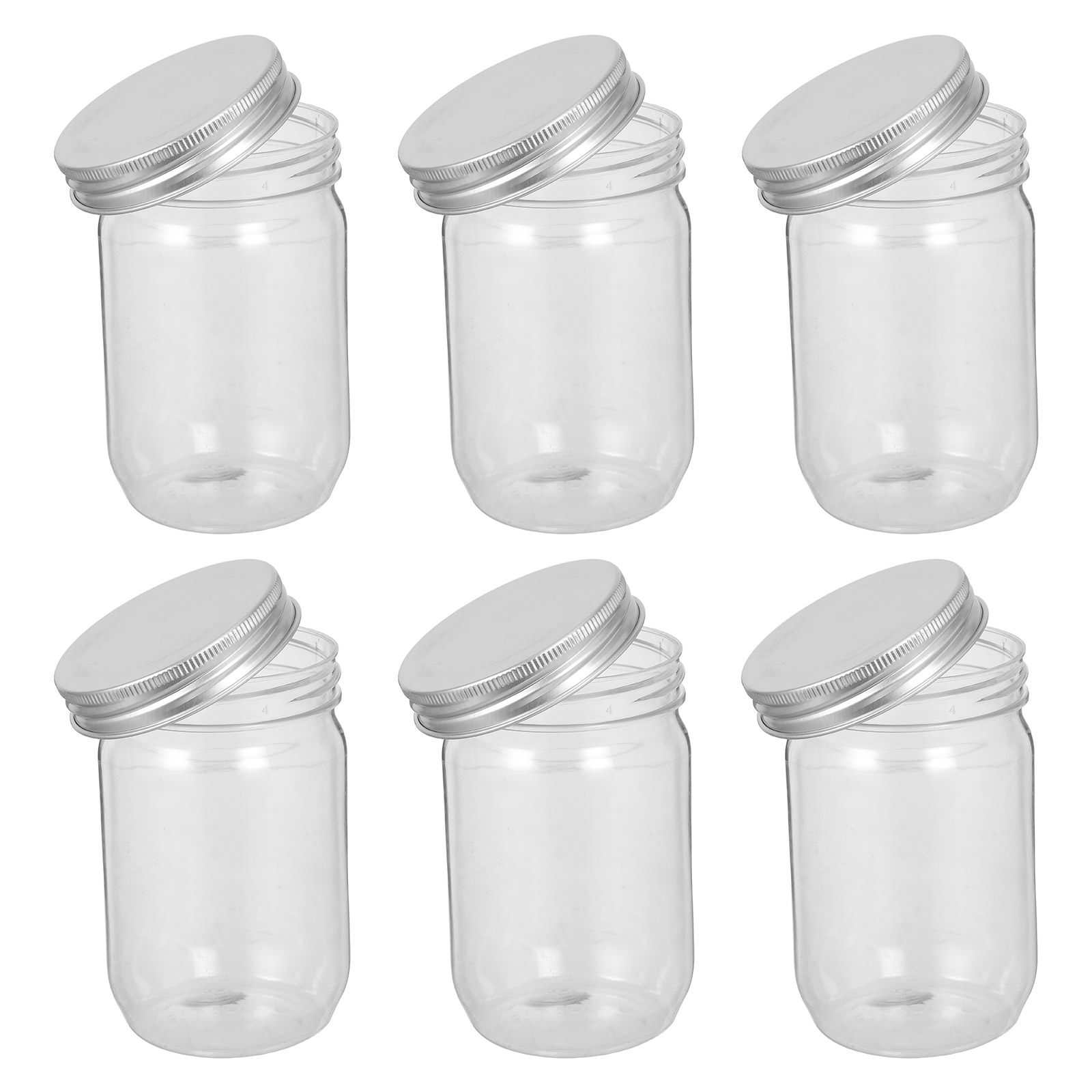 6 adet şeffaf plastik Mason ka - Food Storage Jars Airtight incelemesi ve fiyatı